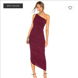 NORMA KAMALI Revolve Diana Plum Midi Dress (L)